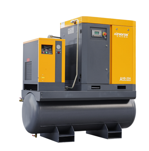Compressor de parafusos montado em tanque, secador e filtro de 7 a 30 HP