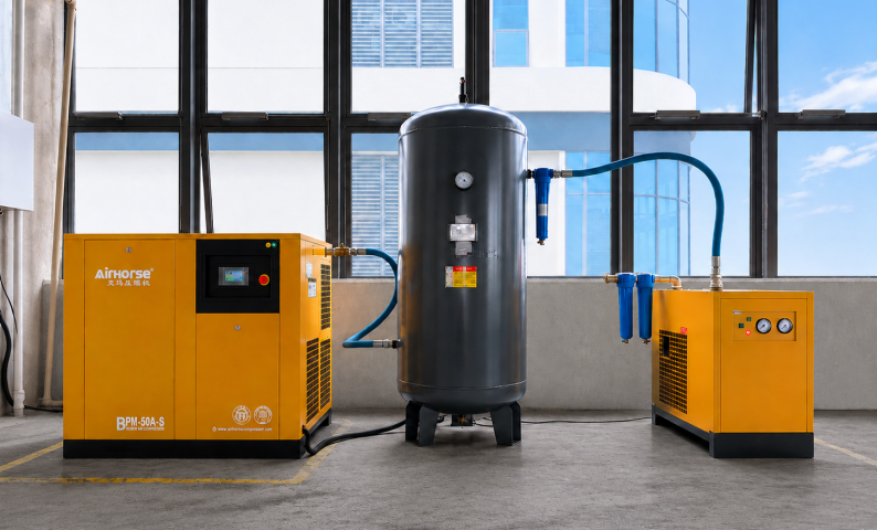 Compressor AirHorse 37kW com VFD atende empresa de novos materiais em Guangdong